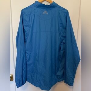 Peter Millar Wind Blue Quarter-Zip Windbreaker Jacket, XL